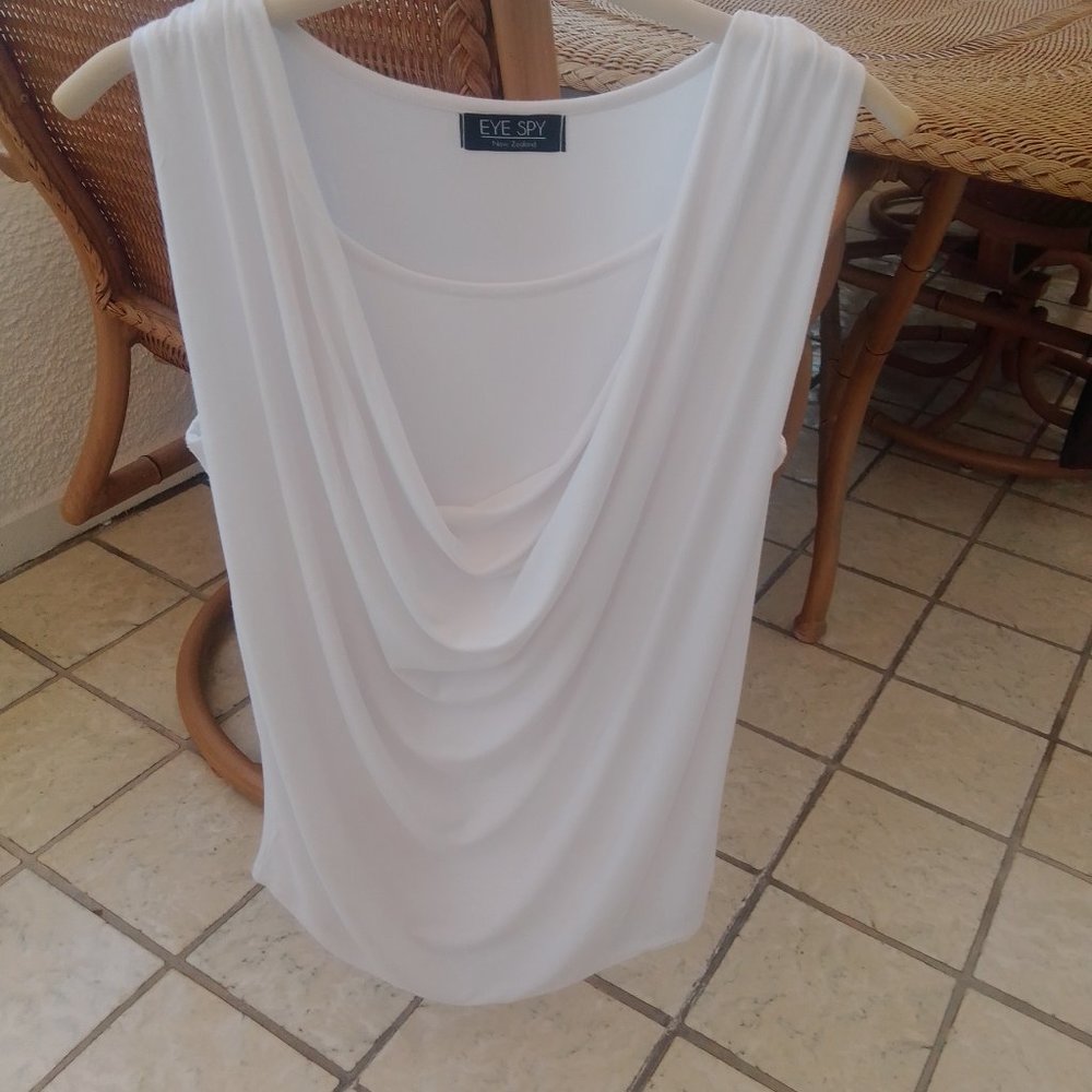 Beautiful White Drape Shirt